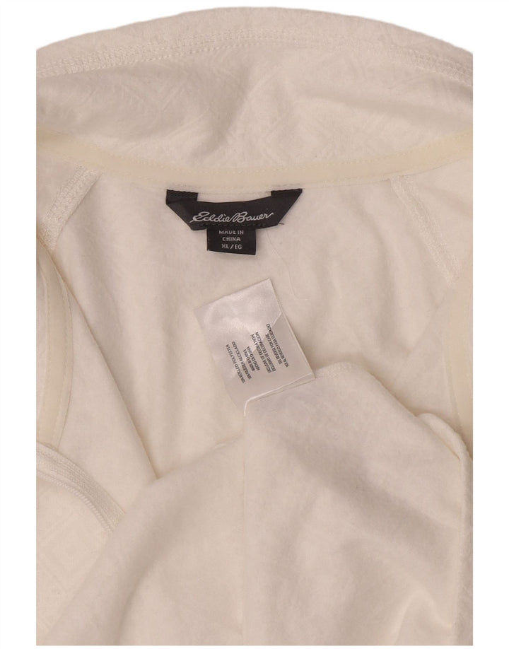 Eddie Bauer - Chándal con cremallera y cuello para mujer, talla 40, XL, color blanco geométrico