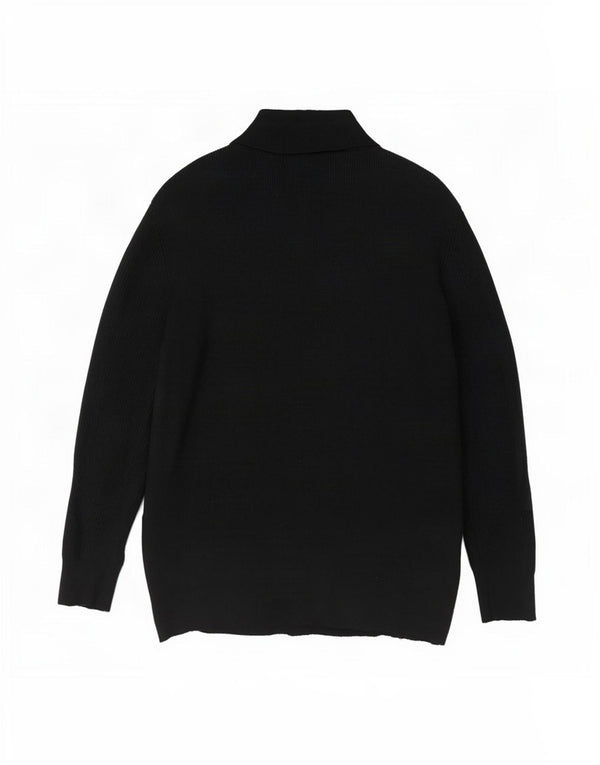 Marks & Spencer Womens Longline Open Cardigan Sweater UK 18 XL Black