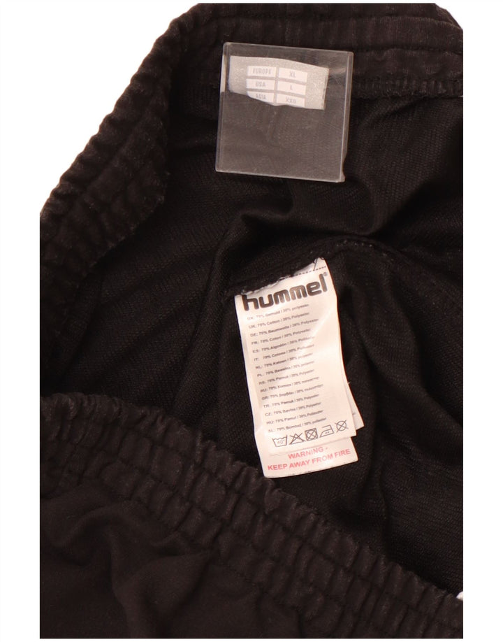 HUMMEL Pantalones de chándal con estampado gráfico para hombre Joggers Large Black Cotton