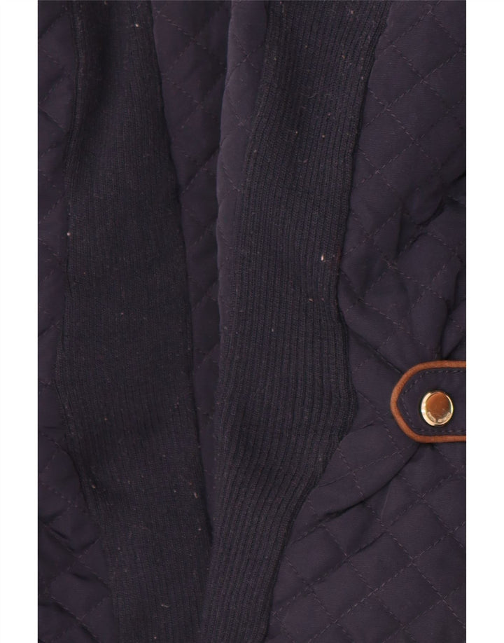 Zara Mujer Chaleco Acolchado UK 46 Grande Azul Marino