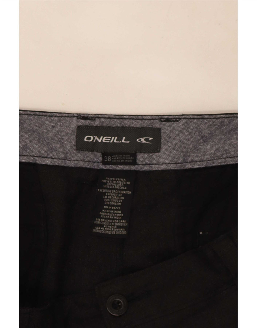 O'Neill Pantalones cortos chinos para hombre W38 XL Poliéster gris