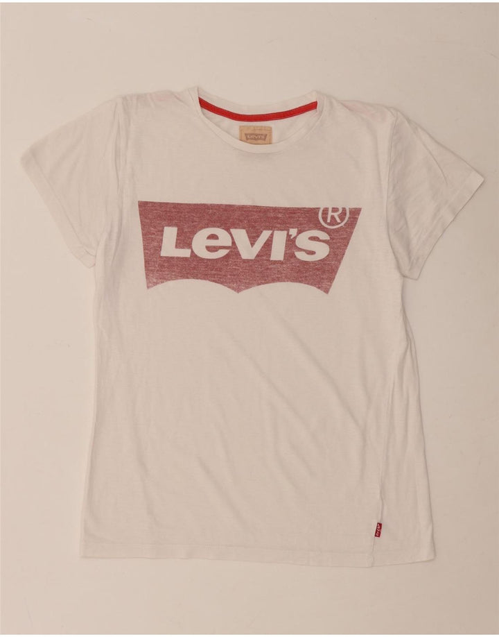 LEVI'S Camiseta gráfica para niño 13-14 años Blanco