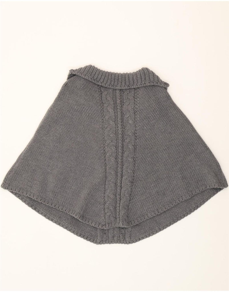 SIMONA BARBIERI Womens Poncho Jumper One Size Grey Vintage Simona Barbieri and Second-Hand Simona Barbieri from Messina Hembry 