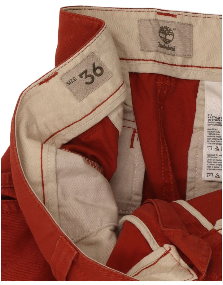 Timberland pantalones cortos cargo para hombre W36 algodón rojo grande