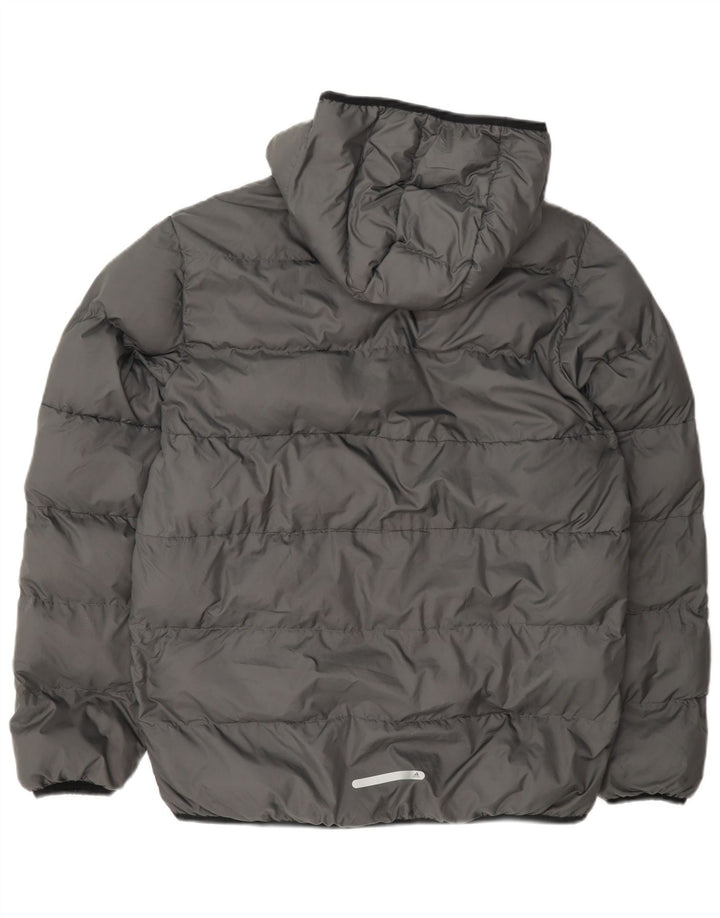 Adidas Chaqueta acolchada con capucha para niño 15-16 años Gris Poliéster