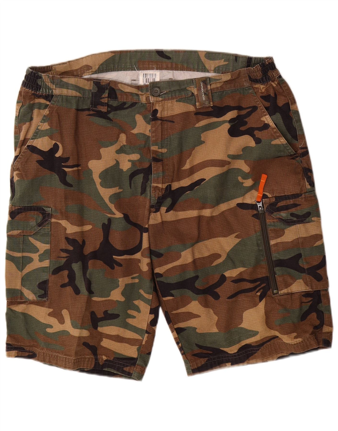 SOLOGNAC Shorts Cargo Hombre W38 XL Camuflaje Marrón