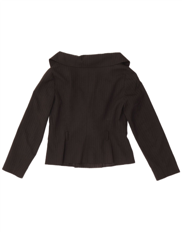Zara Chaqueta Blazer para Mujer UK 44 Grande Poliéster A Rayas Negras