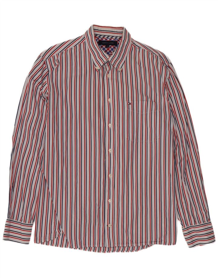 Camisa Tommy Hilfiger Hombre Grande Algodón A Rayas Multicolor