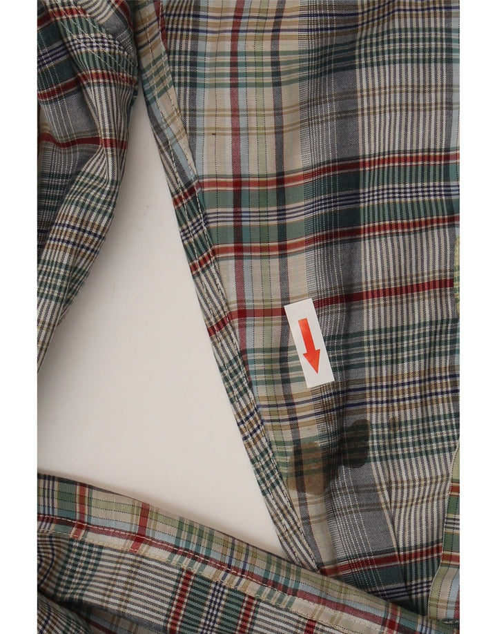 Camisa de franela para hombre Henry Cottons Talla 41 16 Cuadros multicolores grandes