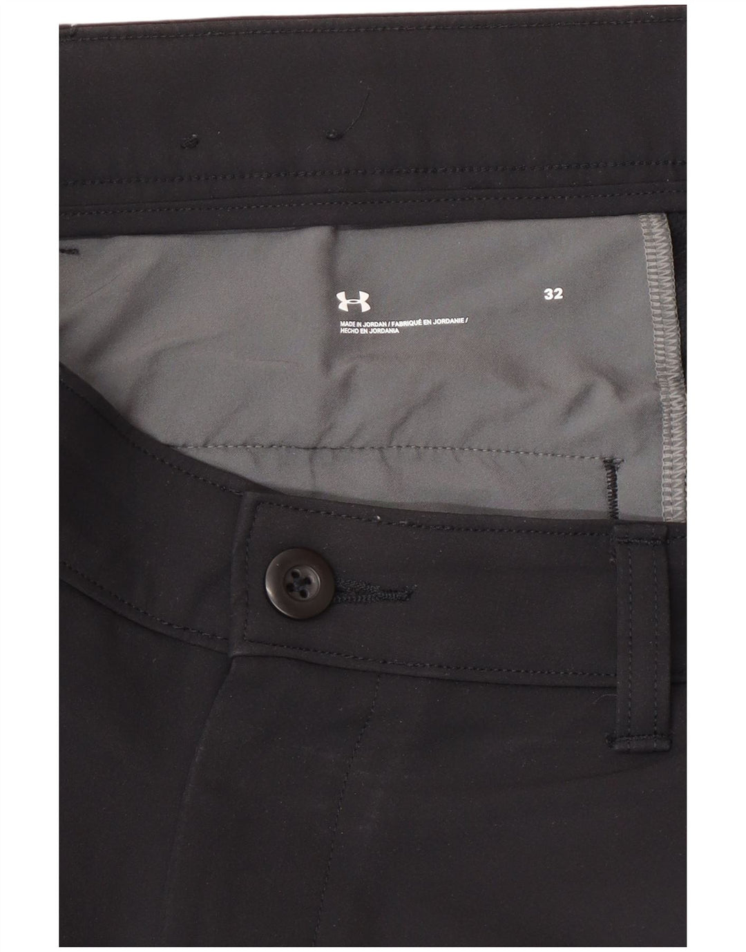 Under Armour Pantalones cortos chinos para hombre W32 Poliéster negro mediano