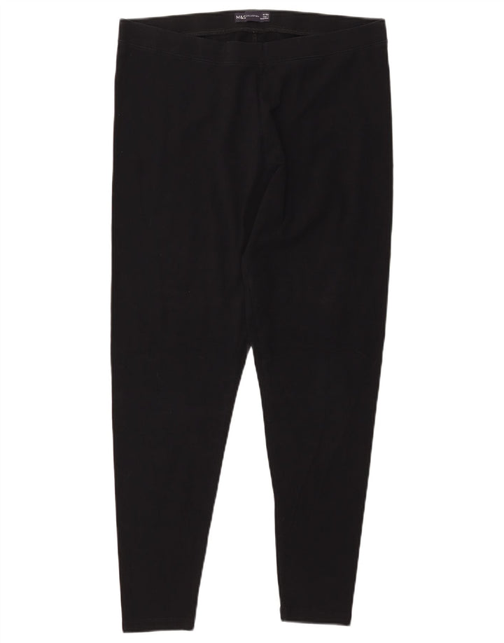 MARKS & SPENCER Leggings para mujer UK 46 Grande Algodón negro
