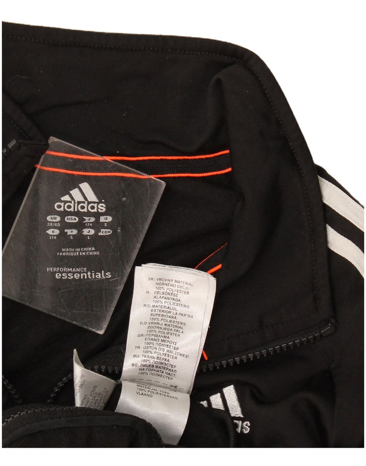 Adidas Mens Climalite Chándal Top Chaqueta Reino Unido 38/40 Mediano Negro Poliéster