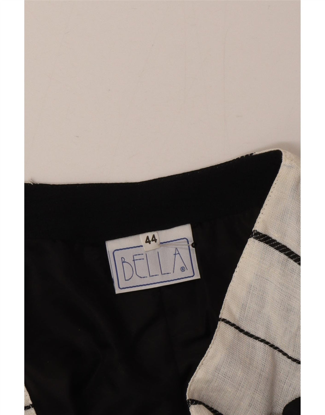 Vintage mujer doble pecho chaqueta bolero IT 44 rayas blancas medianas