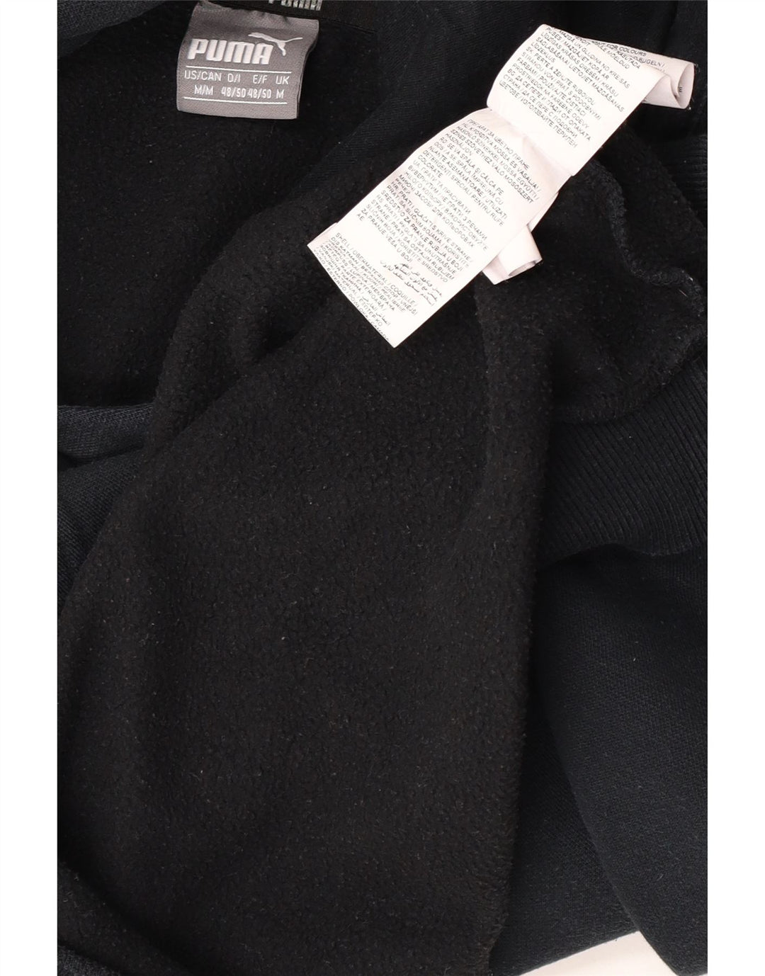 Puma Hombre Sudadera Con Capucha Gráfica Jersey De Algodón Negro Mediano