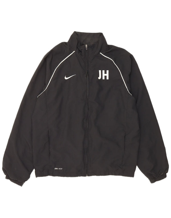 Nike Mens Dri Fit Chándal Top Chaqueta Grande Poliéster Negro