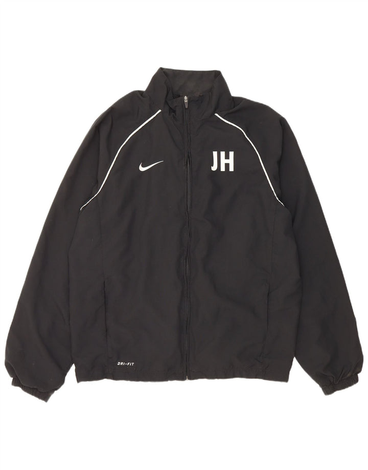 Nike Mens Dri Fit Chándal Top Chaqueta Grande Poliéster Negro