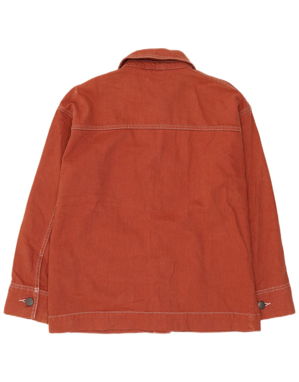 Topshop Chaqueta utilitaria extragrande para mujer UK 10 Small Orange Cotton