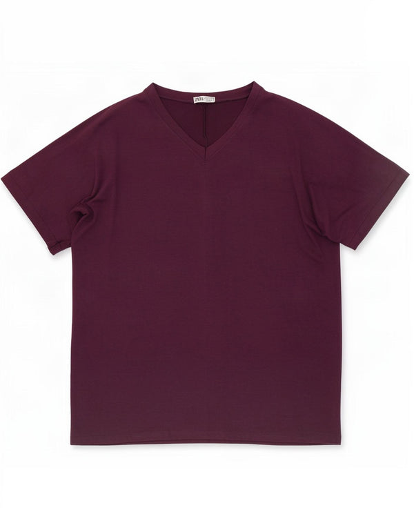 Zara Mujer Camiseta Extragrande Top UK 20 2XL Púrpura