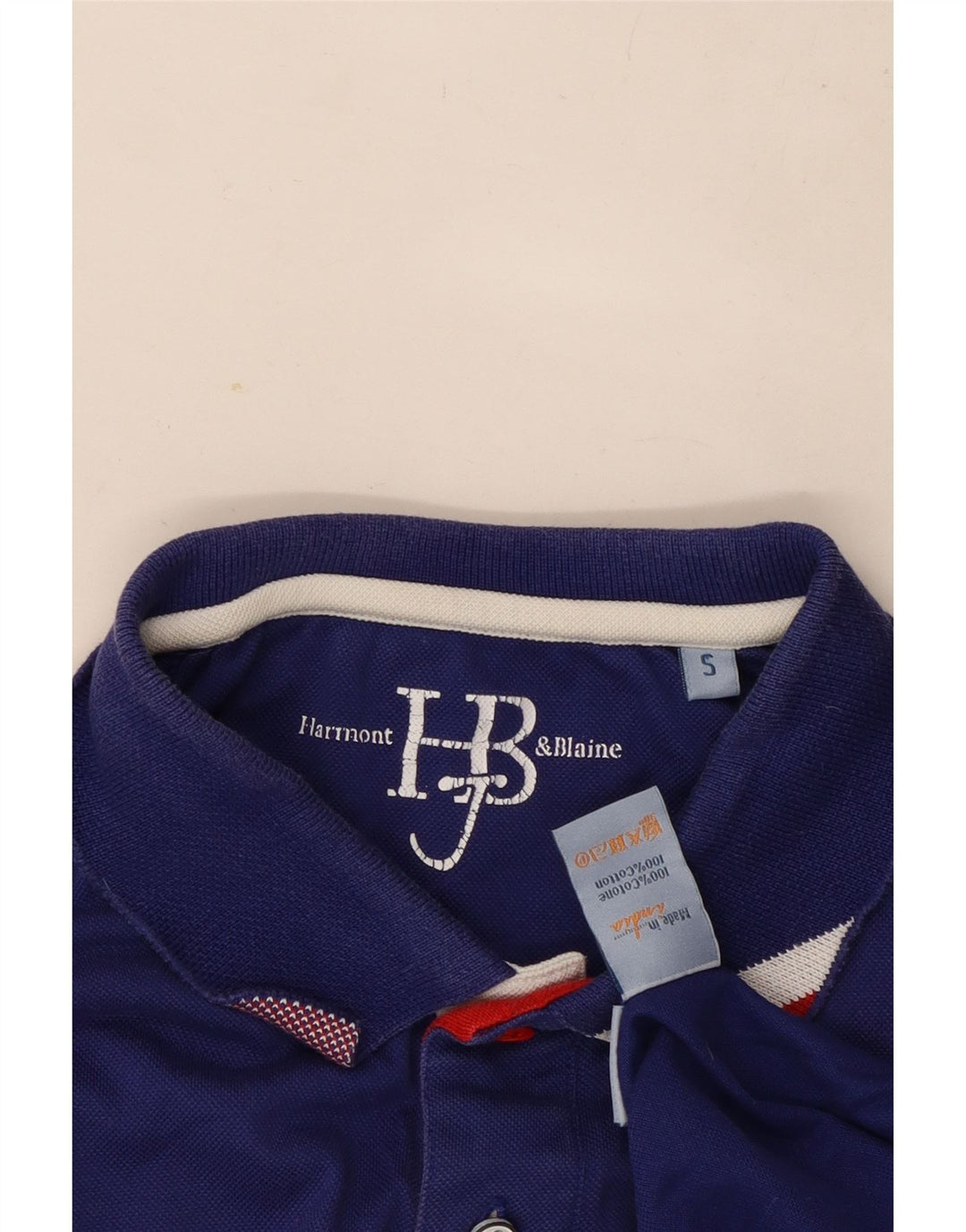 Harmont & Blaine Polo Hombre Pequeño Algodón Azul