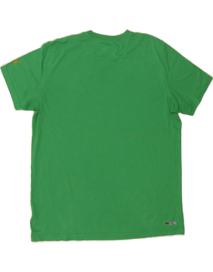 PUMA Mens Graphic T-Shirt Top Large Green Vintage Puma and Second-Hand Puma from Messina Hembry 