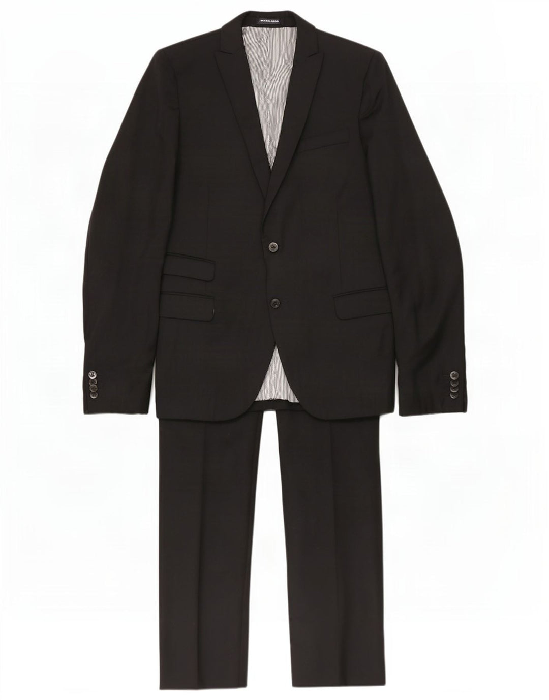 Daniele Alessandrini Traje de 2 botones para hombre IT 50 Large W34 L32 Negro