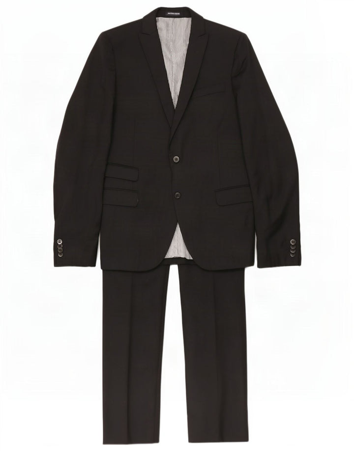 Daniele Alessandrini Traje de 2 botones para hombre IT 50 Large W34 L32 Negro