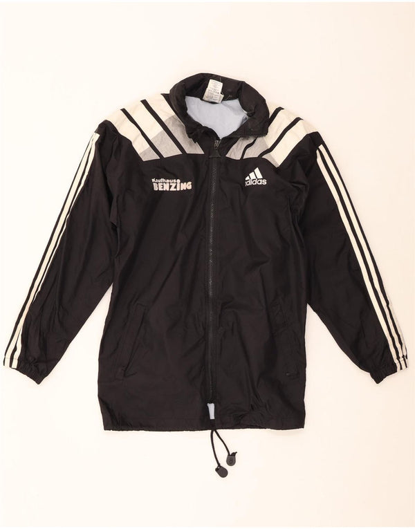Adidas Chaqueta impermeable con capucha y gráfico para niños 15-16 años Nylon color block negro