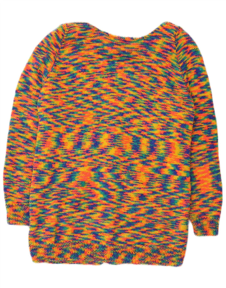 VINTAGE Mujer Cardigan Suéter Reino Unido 16 Grande Multicolor Flecked