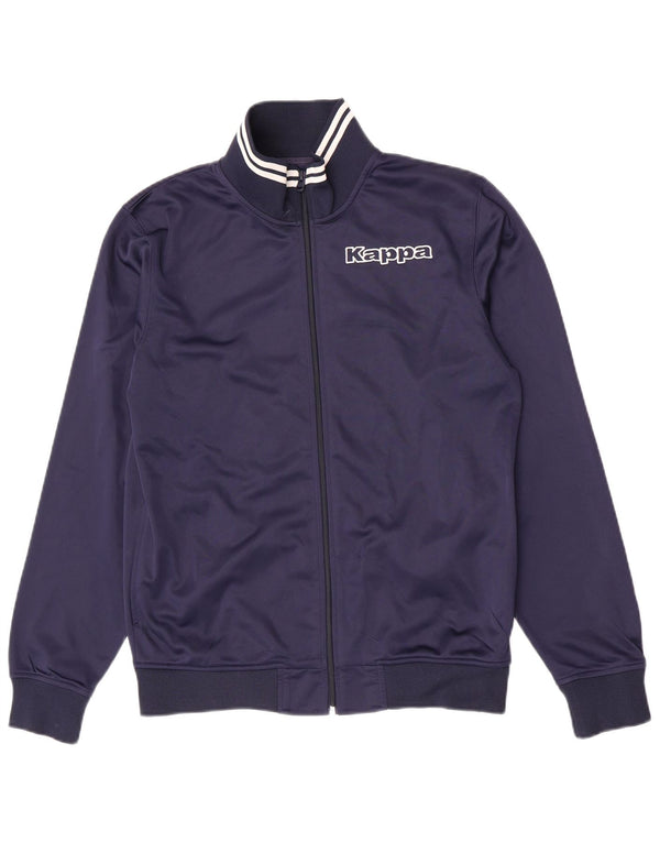 Kappa Mens Chándal Top Chaqueta Grande Azul Marino Poliéster