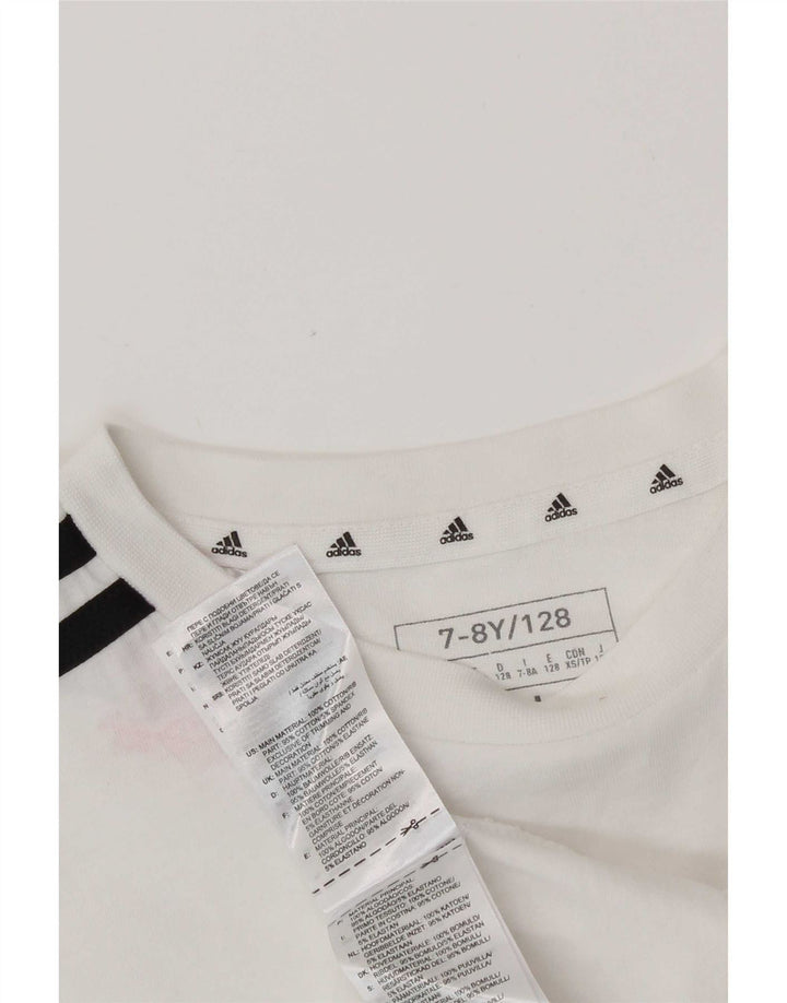 Adidas Camiseta Niño Top 7-8 Años Blanco Algodón