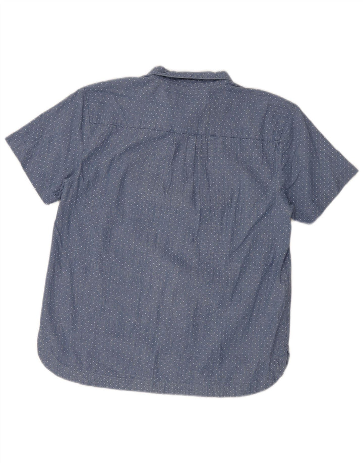 Dack's Camisa tipo jersey de manga corta para mujer UK 40 XL Algodón con lunares azules