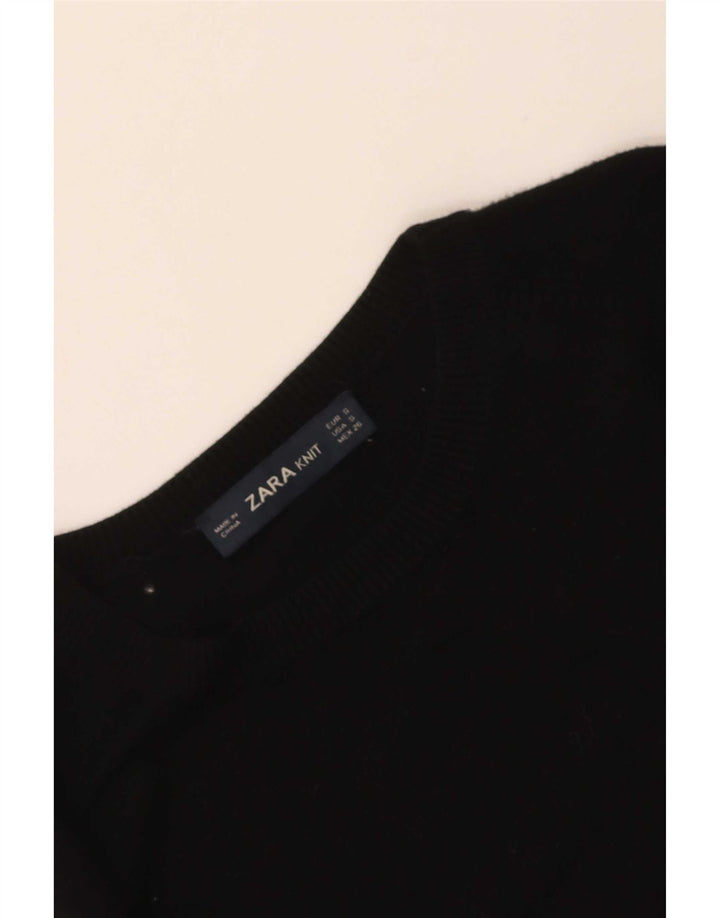 Zara - Jersey con cuello barco para mujer, talla 8, color negro