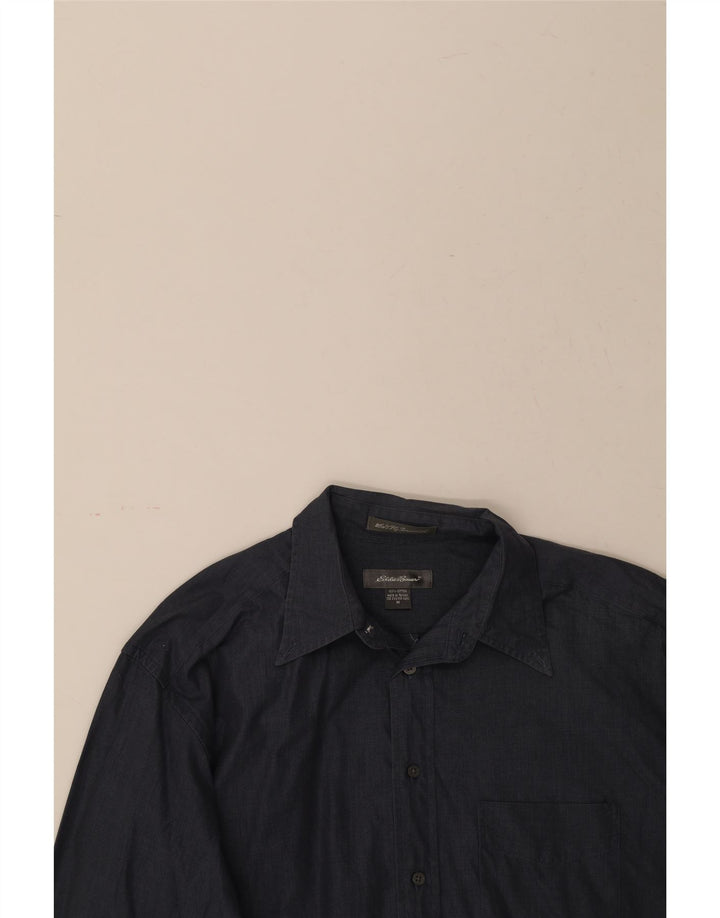 EDDIE BAUER Mens Shirt Medium Navy Blue Cotton Vintage Eddie Bauer and Second-Hand Eddie Bauer from Messina Hembry 