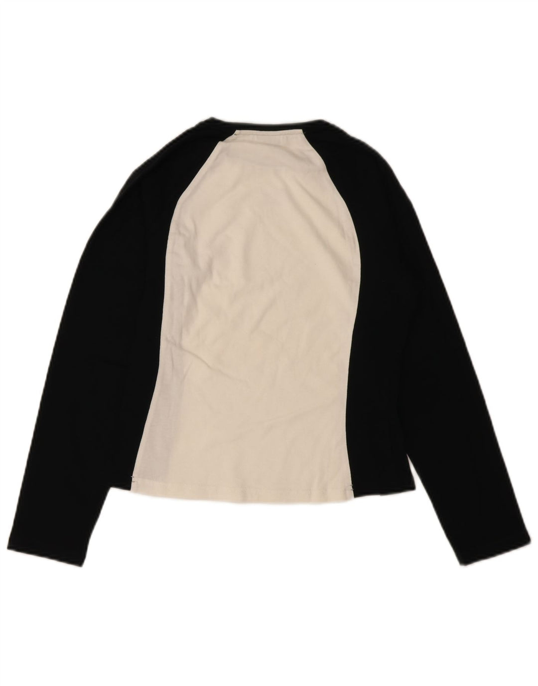 FILA Top corto para mujer de manga larga IT 40/42 Small Black Colourblock Cotton