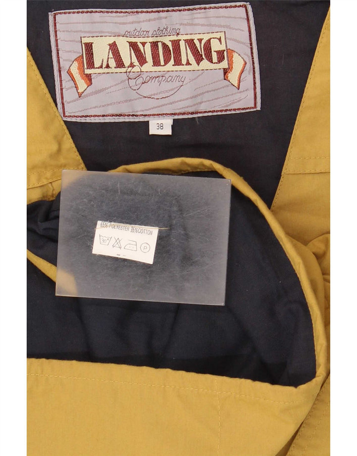 Vintage Mens Utility Gilet Reino Unido 38 Poliéster amarillo medio