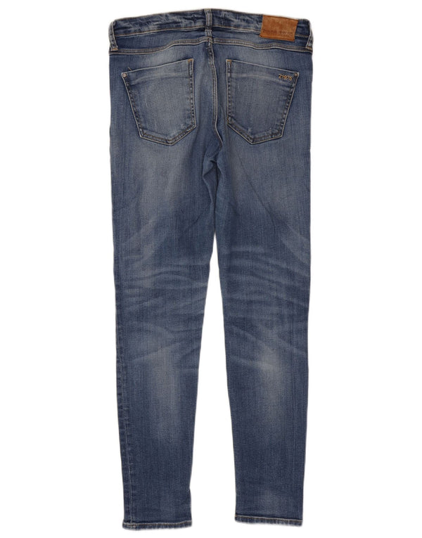 Zara Jeans Ajustados Desgastados para Mujer EU 38 Small W28 L29 Azul