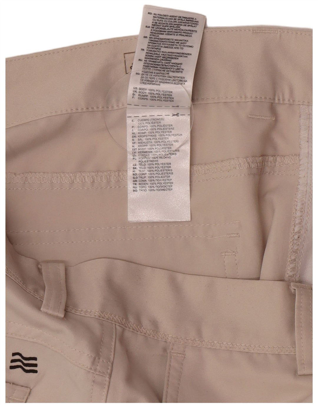 Pantalón Chino Recto Adidas Hombre W32 L30 Poliéster Beige