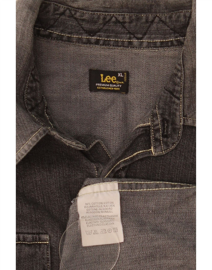 Lee Camisa Vaquera Hombre XL Algodón Gris