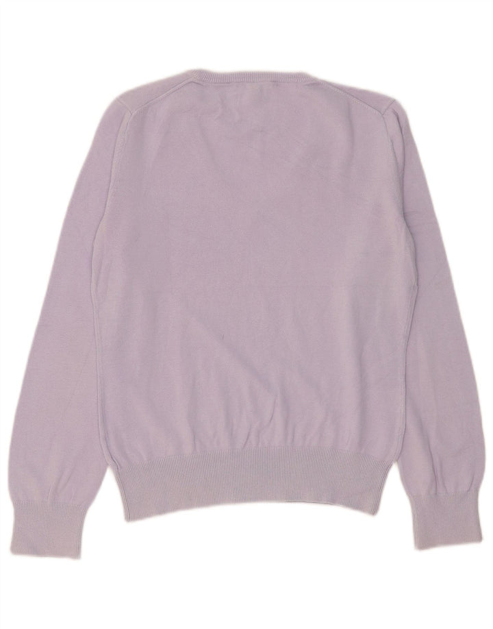 GANT Jersey con cuello en V para mujer UK 44 Large Algodón morado