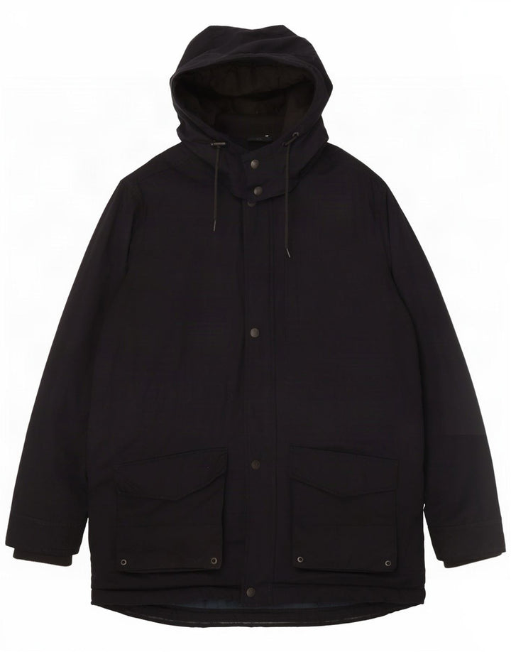 Crew Clothing Chaqueta parka con capucha para hombre UK 40 Grande Poliéster azul marino
