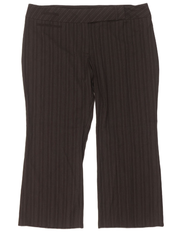 Marks & Spencer Pantalones de traje para mujer UK 20 2XL W44 L28 Gris Rayas