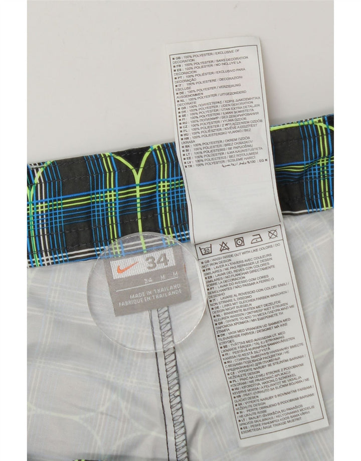 Bañador Nike Hombre Azul Medio A Cuadros Poliéster