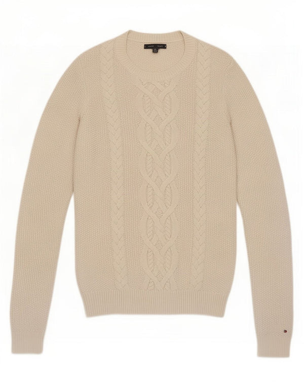 Tommy Hilfiger Suéter tipo jersey con cuello redondo para mujer UK 6 XS Blanco