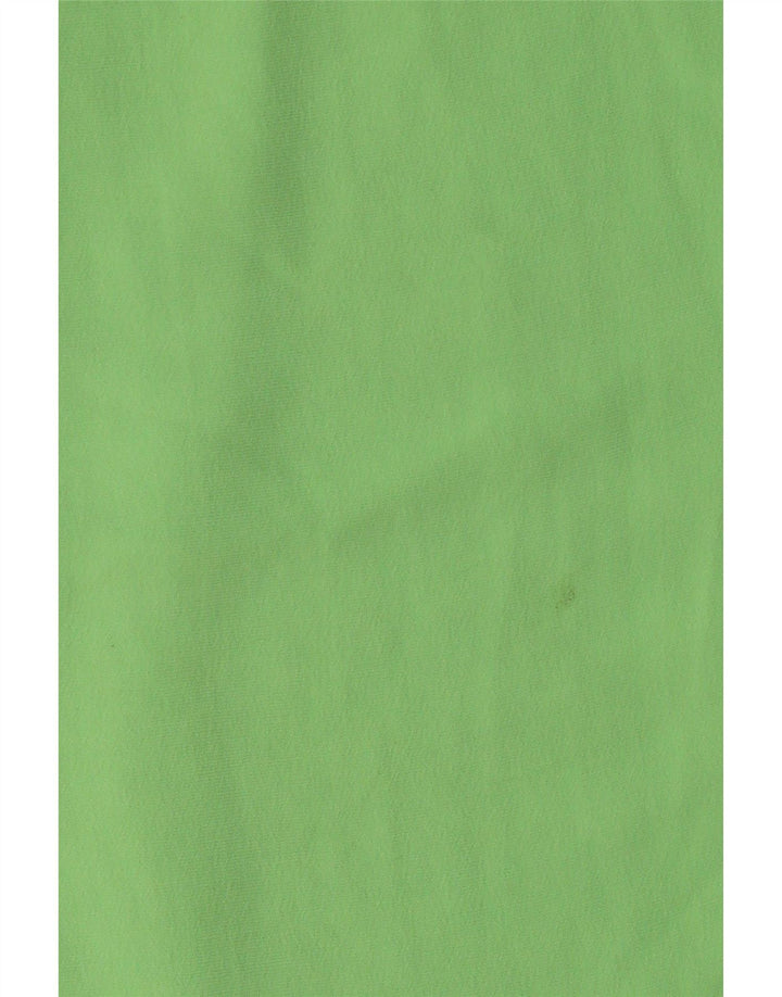 Zara Mujer Pantalón Chino Recto Grande W34 L33 Poliéster Verde