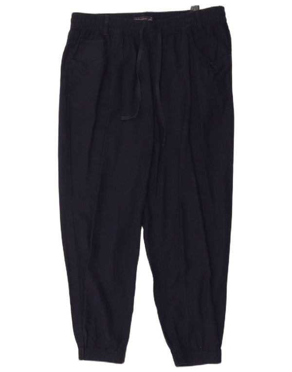 Marks & Spencer Pantalones casuales para mujer UK 40 Large W32 L27 Azul marino