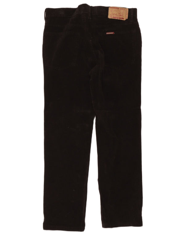 Pantalones Carrera Recto De Pana Para Hombre W31 L28 Algodón Negro