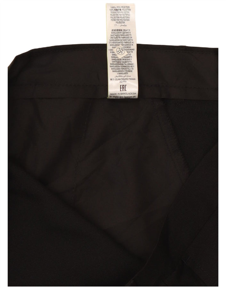 Marks & Spencer Pantalón chino recto para hombre W34 L29 Poliéster negro