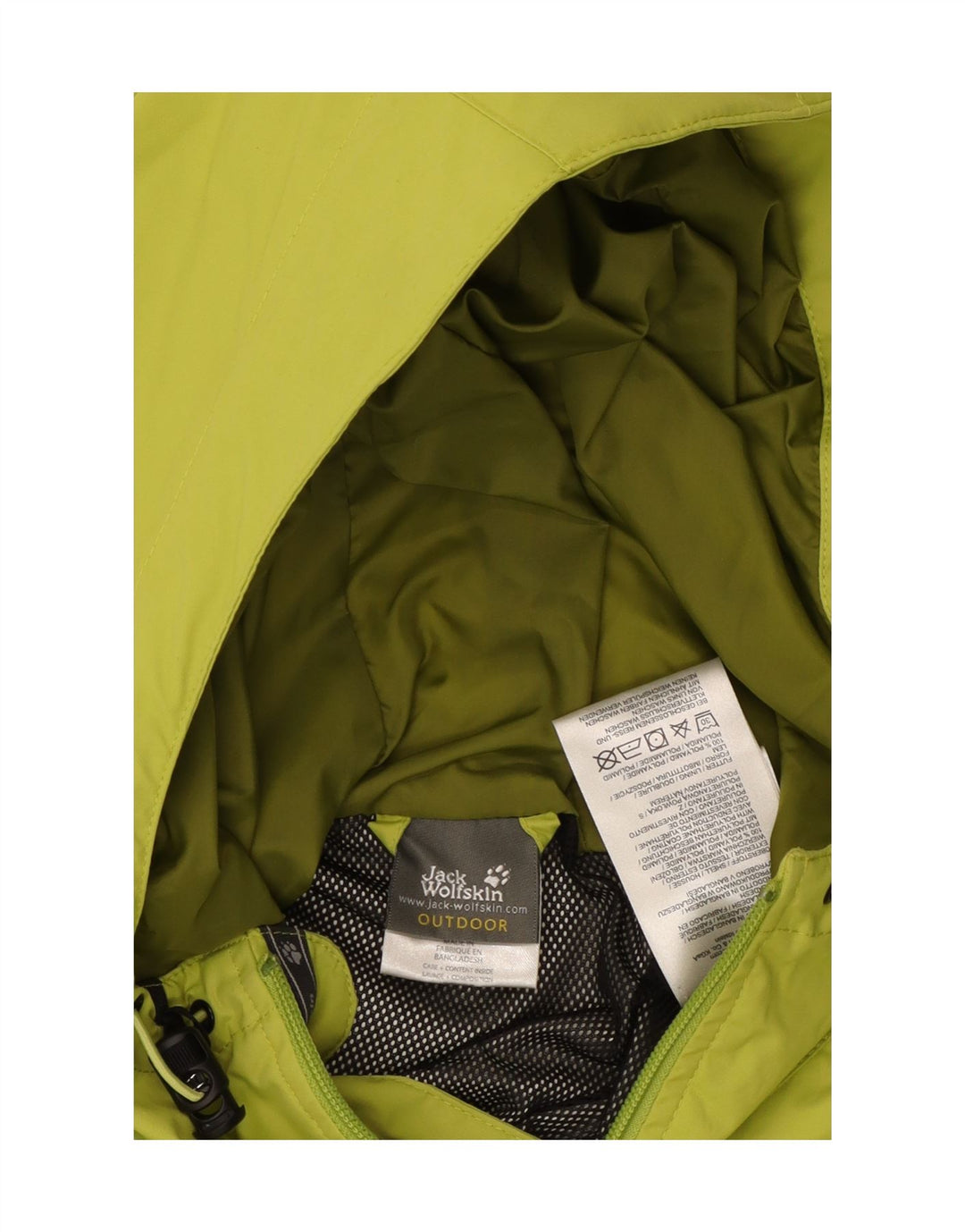 JACK WOLFSKIN Chaqueta impermeable con capucha para mujer UK 46 Large Green Polyamide