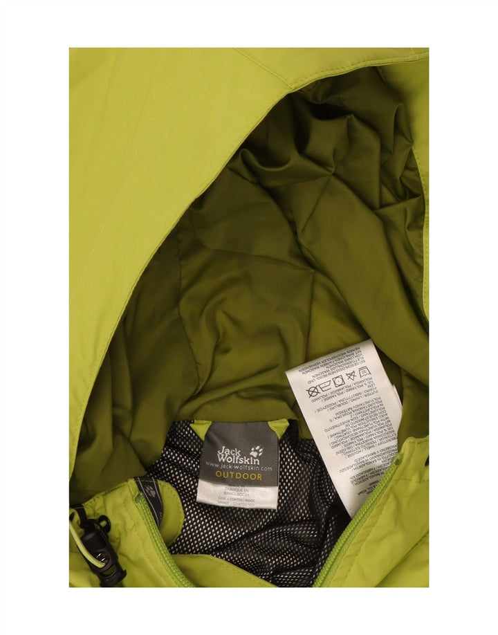 JACK WOLFSKIN Chaqueta impermeable con capucha para mujer UK 46 Large Green Polyamide