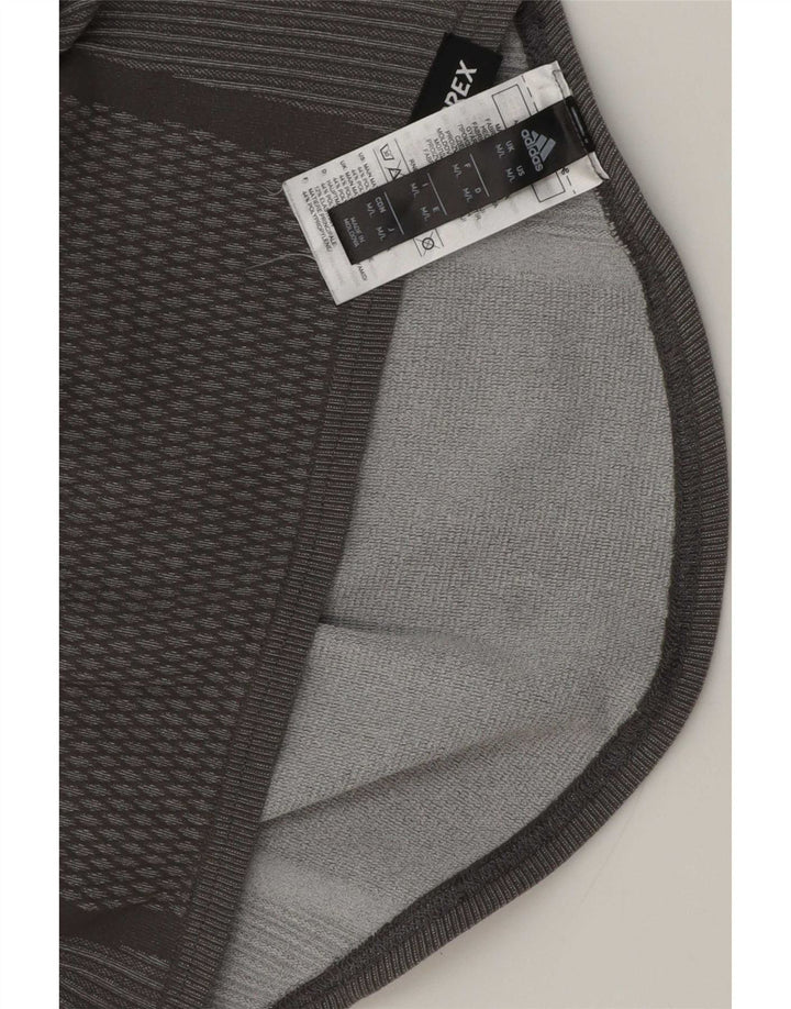 Adidas Hombre Terrex Graphic Top Manga Larga Poliéster Geométrico Gris Medio